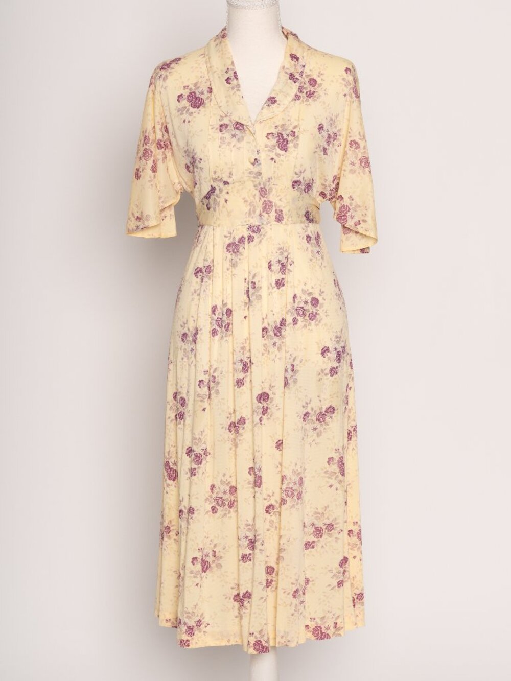 RARE 70s VTG Ragtime Floral Empire Waist Maxi Dress Boho Cottagecore Prairie
